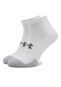 Under Armour Zestaw 3 par niskich skarpet unisex Heatgear Lo Cut Sock 1346753-100 Biały. Kolor: biały. Materiał: materiał