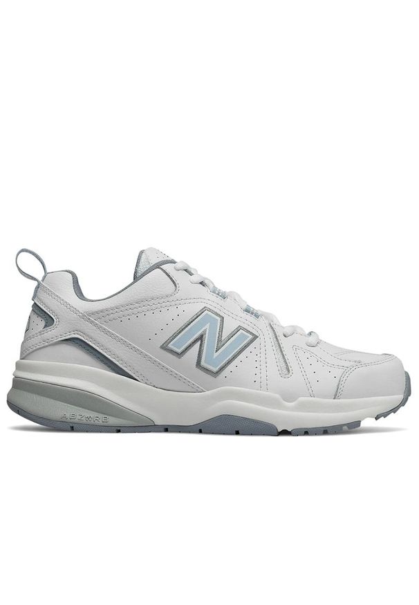 Buty damskie New Balance WX608WB5 - białe. Okazja: na co dzień. Zapięcie: sznurówki. Kolor: biały. Materiał: skóra, materiał, syntetyk. Szerokość cholewki: normalna