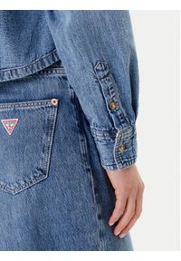 Guess Jeans Koszula W5YH0D D5M86 Niebieski Regular Fit. Kolor: niebieski. Materiał: bawełna #4