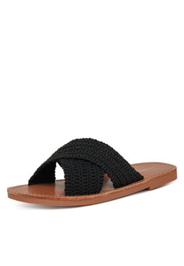 DeeZee Klapki E4736-1 Czarny. Kolor: czarny. Materiał: materiał