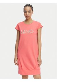 Liu Jo Beachwear Sukienka codzienna VA6212 JS003 Koralowy Regular Fit. Okazja: na co dzień. Kolor: pomarańczowy. Materiał: bawełna. Typ sukienki: proste. Styl: casual #1