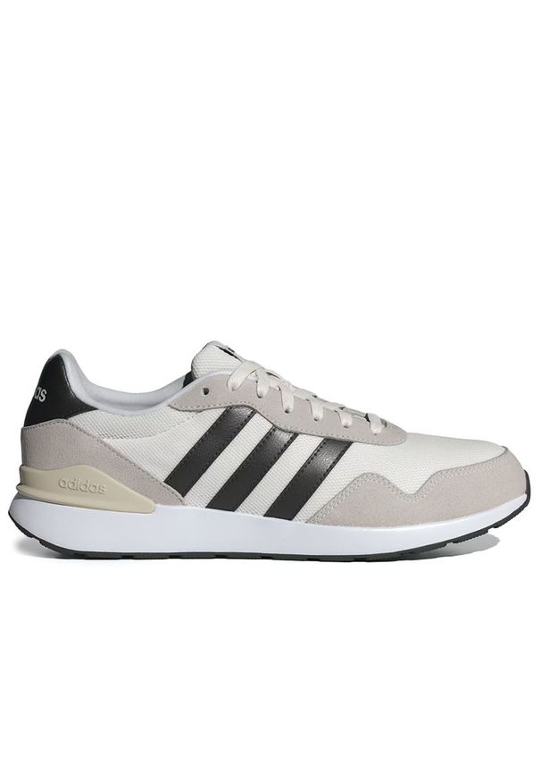 Adidas - Buty męskie adidas Run 60s 4.0 JR6623 - beżowe. Kolor: beżowy. Materiał: zamsz, materiał, guma, skóra. Szerokość cholewki: normalna. Sport: bieganie