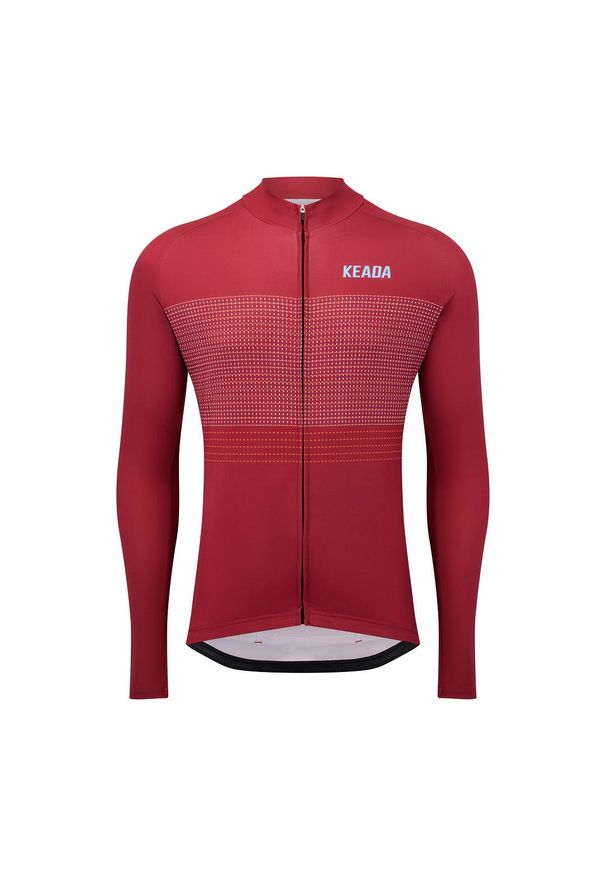 KEADA SPORTS - Weave Two - Damska koszulka z długim rękawem. Kolor: czerwony. Długość rękawa: długi rękaw. Długość: długie