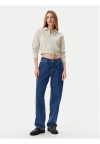 Tommy Jeans Bluza DW0DW20305 Beżowy Regular Fit. Kolor: beżowy. Materiał: bawełna