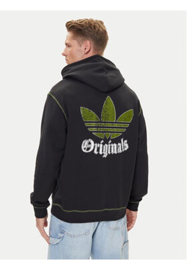 Adidas - adidas Bluza Distressed Graphic JY2730 Czarny Loose Fit. Kolor: czarny. Materiał: bawełna