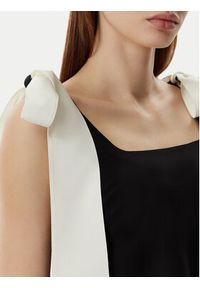 Karl Lagerfeld - KARL LAGERFELD Top B2W46036 Czarny Regular Fit. Typ kołnierza: dekolt w karo. Kolor: czarny. Materiał: wiskoza #2