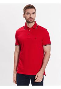 TOMMY HILFIGER - Tommy Hilfiger Polo 1985 Rwb Tipped MW0MW30750 Czerwony Slim Fit. Typ kołnierza: polo. Kolor: czerwony. Materiał: bawełna