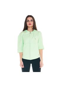 LEONE 1947 APPAREL - Damska bluza basic 3/4. Kolor: zielony. Materiał: tkanina. Sport: fitness