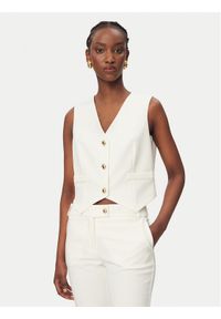 Rinascimento Kamizelka garniturowa CFC0128644003 Biały Regular Fit. Kolor: biały. Materiał: syntetyk #1