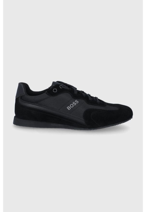 BOSS - Boss - Buty. Nosek buta: okrągły. Zapięcie: sznurówki. Kolor: czarny. Materiał: guma