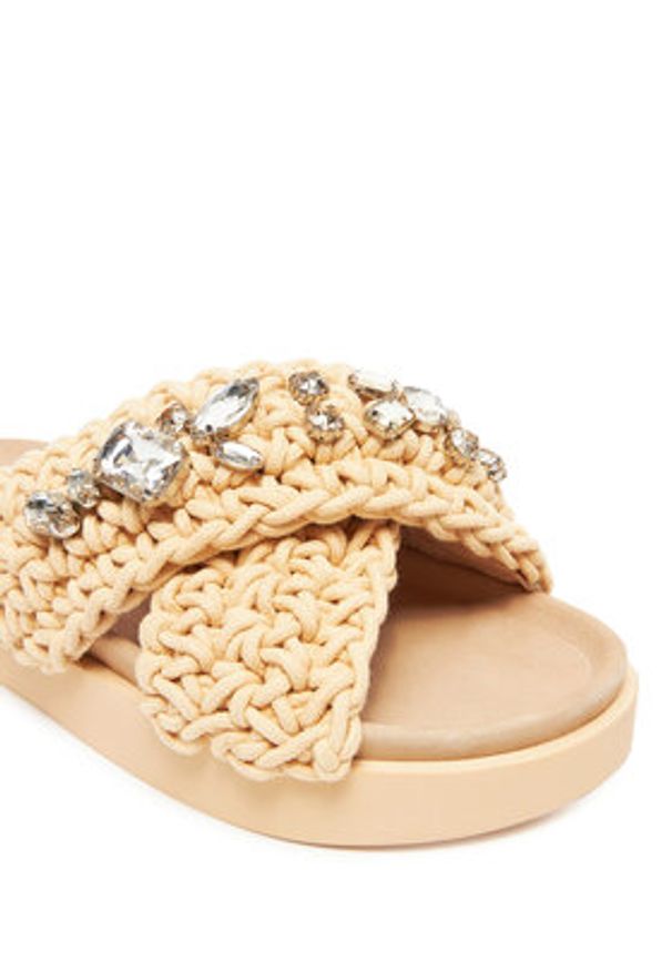 Inuikii Klapki Woven Stones 70104-106 Beżowy. Kolor: beżowy. Materiał: materiał