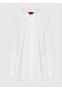 Hugo Koszula The Boyfriend 50470586 Biały Oversize. Kolor: biały. Materiał: bawełna