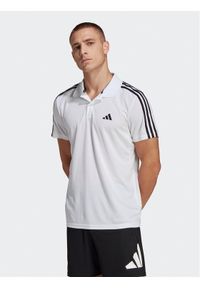 Adidas - adidas Polo Train Essentials Piqué 3-Stripes Training Polo Shirt IB8109 Biały Regular Fit. Typ kołnierza: polo. Kolor: biały. Materiał: syntetyk