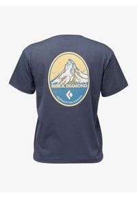 Koszulka bawełniana damska Black Diamond Heritage Badge SS Tee. Kolor: niebieski. Materiał: bawełna