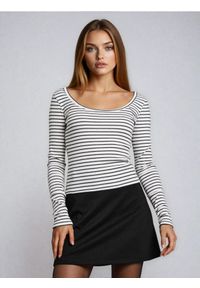 Sinsay - Bawełniana bluzka z długim rękawem - wielobarwny. Materiał: bawełna. Długość rękawa: długi rękaw. Długość: długie