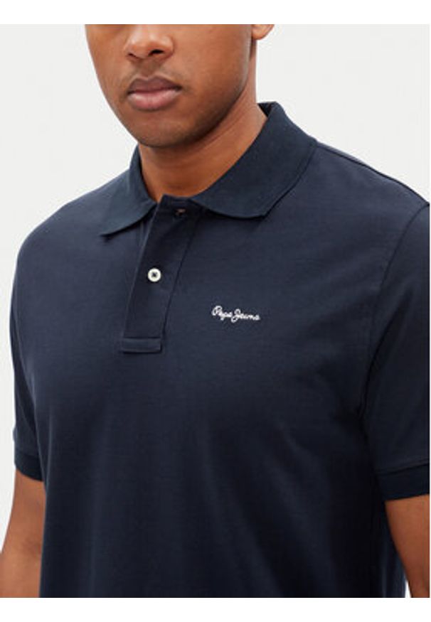 Pepe Jeans Polo Essential PM542298 Granatowy Regular Fit. Typ kołnierza: polo. Kolor: niebieski. Materiał: bawełna