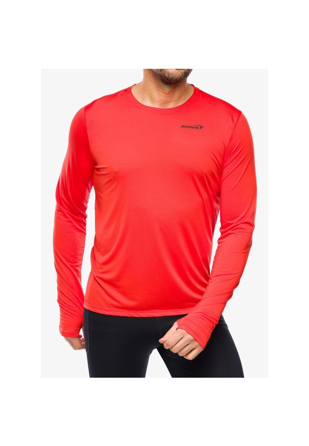 Bluza do biegania męska Inov-8 Performance Long Sleeve. Kolor: czerwony. Długość rękawa: długi rękaw