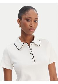 Morgan Polo 261-DLOLI Biały Slim Fit. Typ kołnierza: polo. Kolor: biały. Materiał: bawełna #5