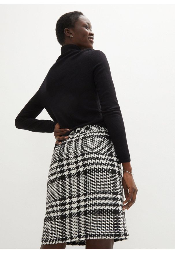 bonprix - Spódnica z miękkiej przędzy boucle. Kolor: czarny