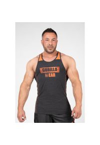 GORILLA WEAR - Wallace Top bez rękawów - Szary/Pomarańczowy. Kolor: pomarańczowy, szary, wielokolorowy. Długość rękawa: bez rękawów. Styl: sportowy