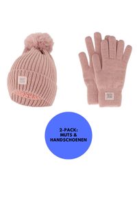 HEAT KEEPER - Zestaw termiczny Damskie rękawiczki/czapka Rozmiar uniwersalny. Kolor: różowy. Materiał: poliakryl. Sezon: zima. Styl: sportowy #1