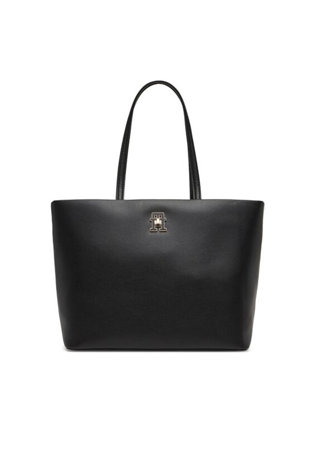 TOMMY HILFIGER - Tommy Hilfiger Torebka AW0AW17528 Czarny. Kolor: czarny. Materiał: skórzane