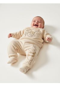 Sinsay - Spodnie z polarem w środku Winnie the Pooh - beżowy. Kolor: beżowy. Materiał: polar #1