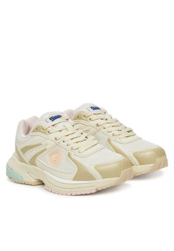 Blauer Sneakersy S5MOON01/MEG Écru. Materiał: materiał