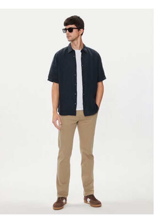 BOSS - Boss Koszula Rash_2 50489345 Granatowy Regular Fit. Kolor: niebieski. Materiał: len