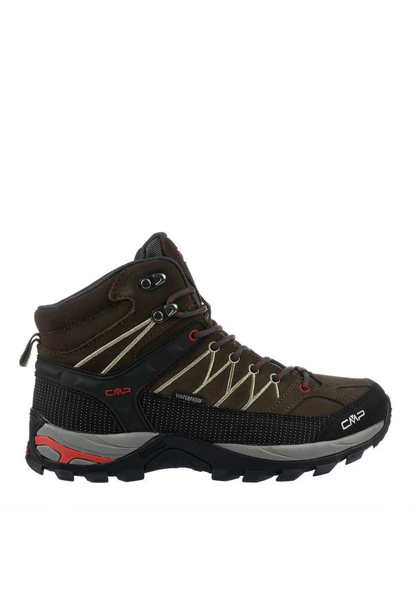 CMP - Rigel Mid Trekking Shoe Wp. Kolor: czarny, brązowy, wielokolorowy. Sport: turystyka piesza