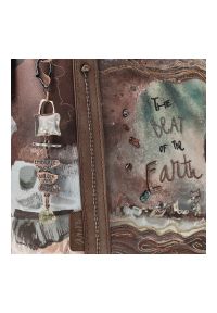 Brązowa Torebka Anekke Modna Listonoszka Damska. Kolor: brązowy. Wzór: aplikacja. Materiał: zdobione. Styl: casual, elegancki. Rodzaj torebki: na ramię #2