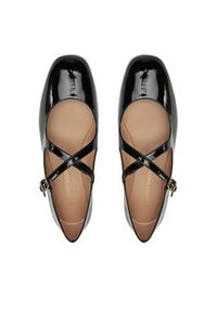Stuart Weitzman Baleriny Clem Flat SK070 Czarny. Kolor: czarny. Materiał: lakier, skóra #6