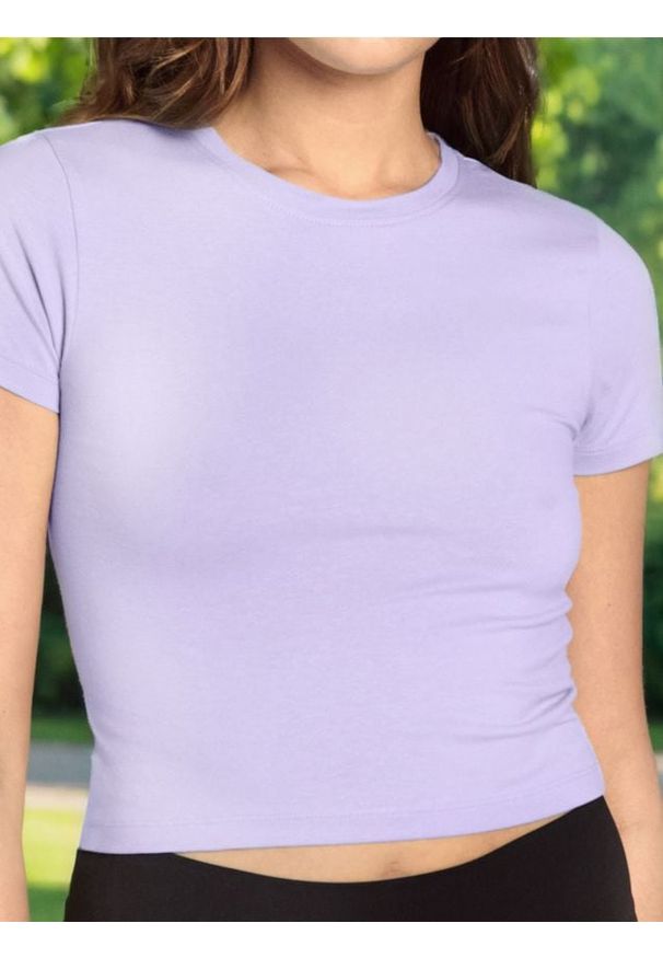 Sinsay - Crop top - fioletowy. Kolor: fioletowy