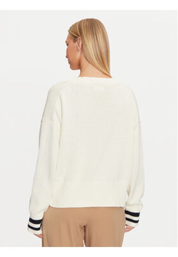 Guess Jeans Kardigan W4BR81 Z3HM1 Écru Regular Fit. Kolor: kremowy. Materiał: bawełna