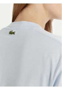 Lacoste T-Shirt TH2733 Błękitny Regular Fit. Kolor: niebieski. Materiał: bawełna #3