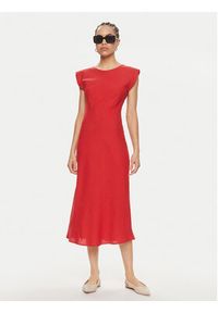 Marella Sukienka letnia Hidalgo 2413221192 Czerwony Regular Fit. Kolor: czerwony. Materiał: len. Sezon: lato #2