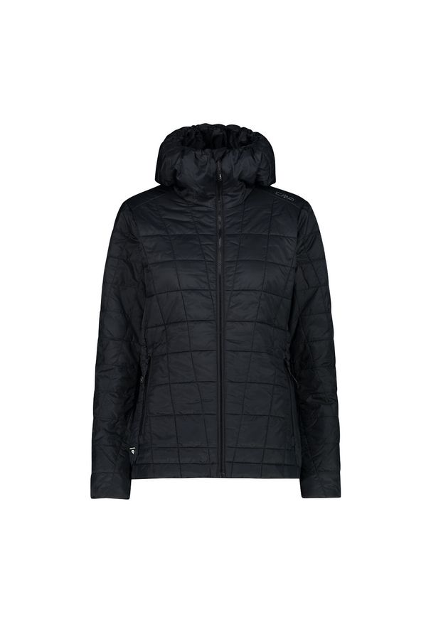 Damska kurtka z kapturem CMP Unlimitech. Typ kołnierza: kaptur. Kolor: szary, wielokolorowy, brązowy, czarny. Materiał: puch. Sport: turystyka piesza