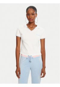 Juicy Couture Polo JCWCT225355 Biały Regular Fit. Typ kołnierza: polo. Kolor: biały