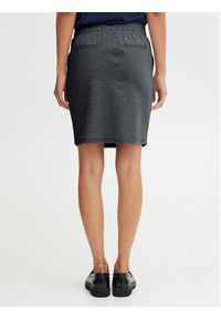 ICHI Spódnica mini 20105037 Szary Regular Fit. Kolor: szary. Materiał: syntetyk #4