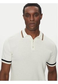 Karl Lagerfeld - KARL LAGERFELD Polo 655017 552307 Biały Slim Fit. Typ kołnierza: polo. Kolor: biały. Materiał: bawełna #5