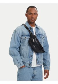 Calvin Klein Nerka Bold Logo Webbing LV04D3419G Czarny. Kolor: czarny. Materiał: skóra #1