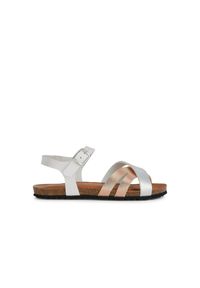 Sandały dla dziewcząt Geox Chilene. Kolor: biały, różowy, wielokolorowy. Sezon: lato. Styl: młodzieżowy #1