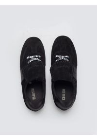 Big-Star - Sneakersy damskie ze skóry naturalnej czarne TT274688 906. Okazja: na spacer, na co dzień. Nosek buta: okrągły. Kolor: czarny. Materiał: skóra. Szerokość cholewki: normalna. Sport: turystyka piesza #3