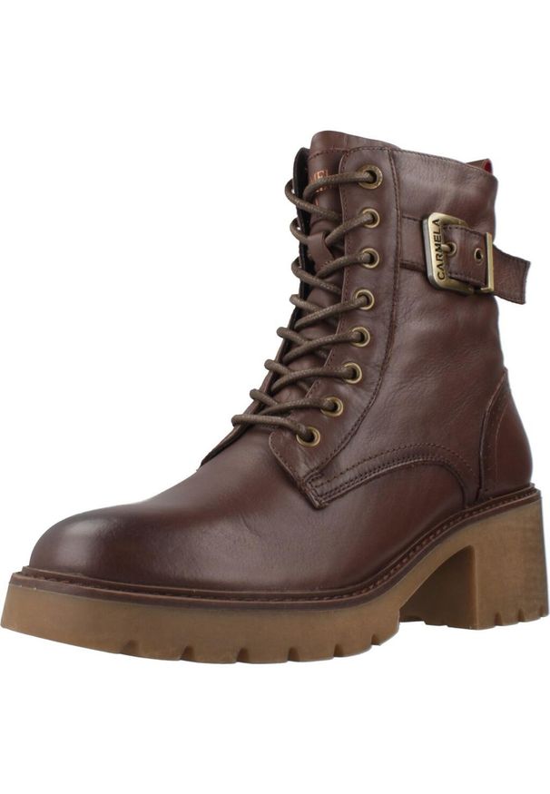 Carmela - CARMELA 162568C Brązowy. Kolor: brązowy. Materiał: tkanina, skóra. Styl: sportowy