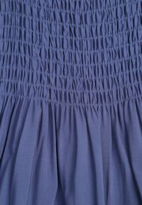 Renee - Granatowa Sukienka z Bawełny na Ramiączkach o Rozkloszowanym Kroju z Marszczoną Górą Christten. Okazja: na co dzień. Kolor: niebieski. Materiał: bawełna. Długość rękawa: na ramiączkach. Sezon: lato. Typ sukienki: rozkloszowane. Styl: boho, casual, elegancki #7