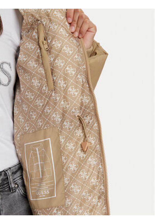 Guess Kurtka zimowa Marika W4BL99 WG0V0 Beżowy Regular Fit. Kolor: beżowy. Materiał: syntetyk. Sezon: zima