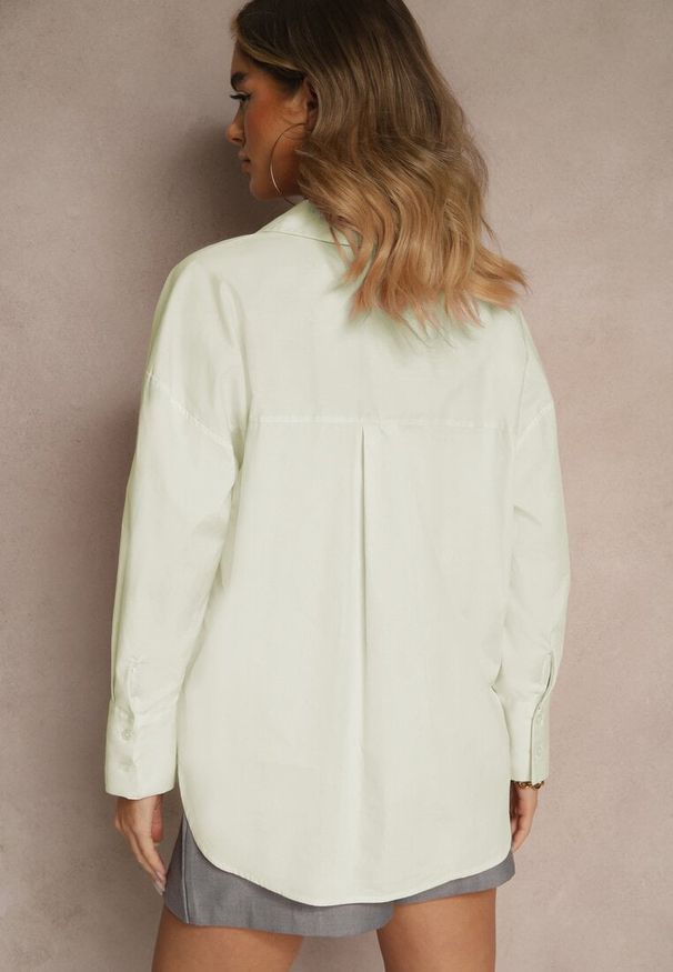 Renee - Zielona Casualowa Koszula z Bawełny Naliraella. Okazja: na co dzień. Kolor: zielony. Materiał: bawełna. Styl: casual