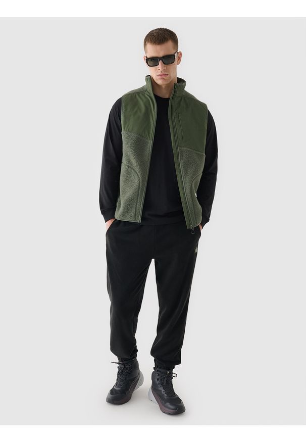 4f - 4F Longsleeve oversize z nadrukiem męski - czarny S. Okazja: na co dzień. Kolor: czarny. Materiał: bawełna, jersey, dzianina. Długość rękawa: długi rękaw. Długość: długie. Wzór: nadruk. Styl: klasyczny, sportowy, casual