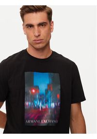 Armani Exchange T-Shirt XM000058 AF10356 UC001 Czarny Regular Fit. Kolor: czarny. Materiał: bawełna