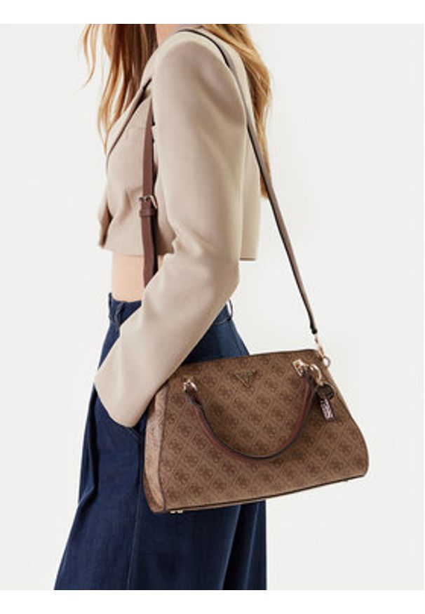 Guess Torebka Noelle II HWBG96 72070 Brązowy. Kolor: brązowy. Materiał: skórzane
